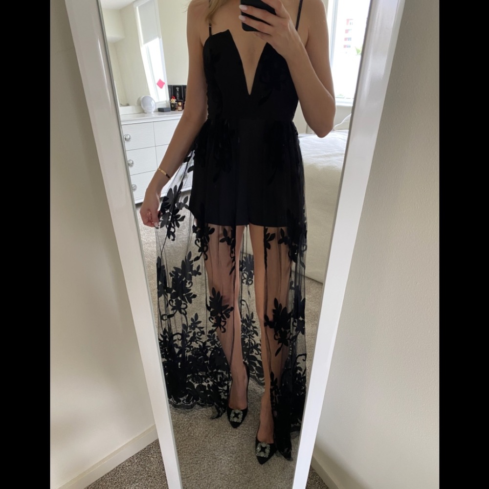 Sexy Chiffon Maxi Dress with Shorts S